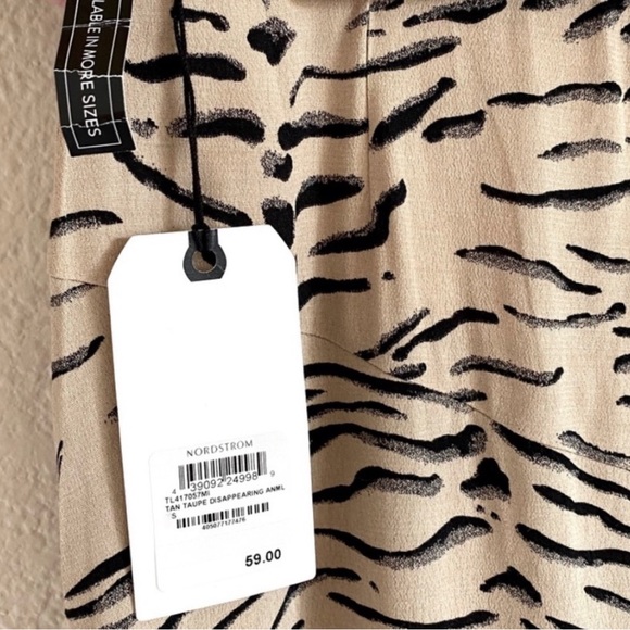 LEITH Leopard Print Flowy Midi Skirt - Tan -Size S NWT + Sold Out in Stores! - Picture 5 of 5